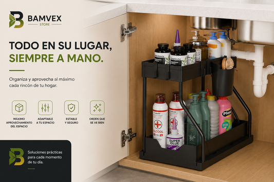 SpaceDock™ → Organizadores de gabinete y bajo fregadero.