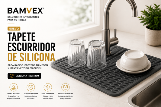 WaveDry™ | Tapete Escurridor de Silicona Premium