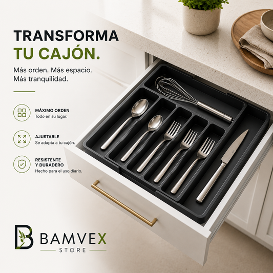 ExpandTray™ | Organizador Ajustable para Cubiertos